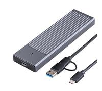 M2 NVMe PCIe/USB-C 3.2 SSD Enclosure, High Transfer Speed, Ideal for External Storage and Data Transfer.
