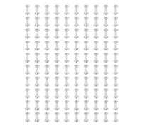 M2 Stainless Steel Screw Rivets High Strength Round Flat Head Binding Screws for Crafting and Repairs 100 Sets (3 * 8 * 6mm)