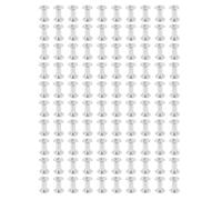 M2 Stainless Steel Screw Rivets High Strength Round Flat Head Binding Screws for Crafting and Repairs 100 Sets (3 * 6 * 6mm)