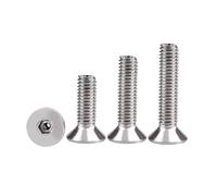 M2 To M8 M10 M12 304 Stainless Steel Hollow Hole Through Air-out Pass Hexagon Hex Socket Flat Countersunk Head Screw Bolt(14mm,2pcs M4)