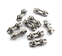 M2 Wire Rope Clip Clamp 304 Stainless Steel Duplex Cable clip （Pack of 20）