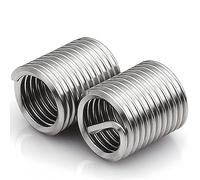 M2 x 0.4mm x 2D Helicoil Wire Inner Thread Inserts, Coiled Wire Helical Screws, 304 Stainless Steel, Metric, 60Pcs