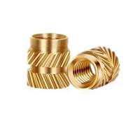 M2 x 2mm L x 3.2mm OD Threaded Inserts, 100 PCS Metric Knurled Insert Nuts, Premium Brass Heat Seat Inserts for 3D Printing Components