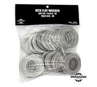 M20 Flat Washer - A2 Stainless Steel Thick Grade 304 Metric Grade - Form A DIN 125 - by POWCOG® - Pack of 30