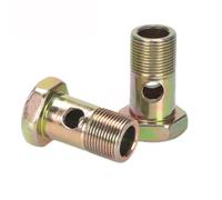 M20/M22 Hydraulic Return Oil Pipe, Flat Hollow Screw Straight Through Bolt for Diesel Engine & Woodworking Fixing screws(M22x1.5 Length 54mm)