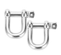 M20 Screw Pin Shackle, 304 Stainless Steel Heavy Duty D - Shape, 2pcs - Corrosion - Resistant, High Load - Bearing, Ideal for Marine and Camping Use