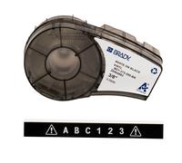 Brady Vinyl Label Tape for Label Printer M211 & M210 - Self Adhesive Vinyl Printer Labels - Industrial Label Tape for Cable/Name Labels - White on Black (9.53mm x 6.40m) - M21-375-595-BK
