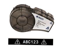 Brady Vinyl Label Tape for Label Printer M211 & M210 - Self Adhesive Vinyl Printer Labels - White on Black (12.70mm x 6.40m) - M21-500-595-BK