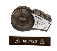 M21-750-595-BR Brady White on Brown 6.4m x 19.05mm Indoor Outdoor Vinyl Label