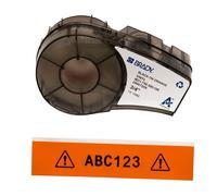 Brady Vinyl Label Tape for Label Printer M211 & M210 - Self Adhesive Vinyl Printer Labels -Black on Orange (19.05mm x 6.40m) - M21-750-595-OR