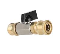 M22 14MM Adapter with Ball Valves High Pressure Washer Hose Switches Water Flows Connector Easy to Installation Water Flows Connector