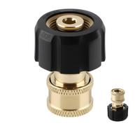 M22 Female to 1/4 Quick Connect Adapter Pressure Washer Gun Adapter High Pressure Washer Hose Connector Quick Coupling Brass Internal Thread Connecting Parts 14mm Fittings