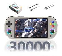 M22 Pro Retro Handheld Game Console,30000+ Games,30+ Emulators,EmuELEC System Portable Video Gaming Console,5-inch HD IPS 16 Million Color RGB Screen Mini Arcade Game Consoles,3000mAh (White-128G)