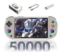 M22 Pro Retro Handheld Game Console,50000+ Games,30+ Emulators,EmuELEC System Portable Video Gaming Console,5-inch HD IPS 16 Million Color RGB Screen Mini Arcade Game Consoles,3000mAh (White-256G)