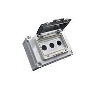 M22 Three Holes Outdoor IP67 Push Button Junction Box Control Distribution Manual Screw Installation 1Pcs