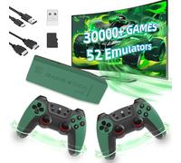 M22 U Wireless Retro Game Console Retro Game Stick 64G,30000+ Games 52 Emulators,4K 1080P Output Video Game Console with Dual 2.4G Wireless Controllers,Quad-core N8 64-bit Processor,Plug and Play