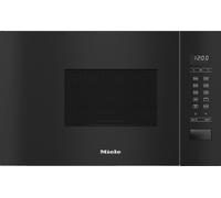 Miele M2234SC 17 Litre 37cm High, Built In Small Microwave With Grill - Obsidian Black, Black