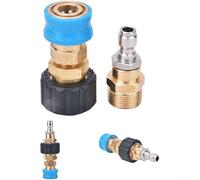 M22F To M22M Quick Release Coupler Adapter For High Pressure Washer Hose Systems With 22mm And 14mm Fitting Dimensions