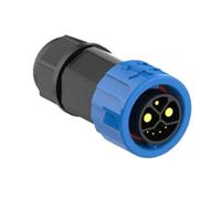M23 IP67 Male Female 2+1 Plus 5 Battery Connector Motorcycle Charger Socket 50A Electric Vehicle Energy Storage Connectors(Male head)