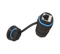 M23 RJ45 Female Coupler with IP68 Shielded Cat6 Connector | M23 RJ45 Cat6 Connector Assembly Shielded Coupler Joins Two Ethernet Cables for Outdoor Cameras