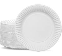 M25 Packs | 100 Paper Plates 23cm - 9inch Paper Plates, Disposable Plates, Party Plates