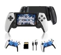 M25 Retro Handheld Gaming Console,30000+ Games,20+ Emulators,Retro Game Console with Dual 2.4G Wireless Controllers,EmuELEC System,4.3″ LCD HD screen Portable Video Game Console,3000mAh (128G)