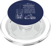 M26 Pershing American WW2 Tank Infographic Blueprint Diagram PopSockets PopGrip for MagSafe