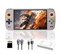 M27 Handheld Game Console Wired Controller with Vibration 128G,Built-in 3w+ Games and 30+ Languages,Supports EmuELEC system, Retro Video Game Console Player Gift(grey)