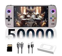 M27 Retro Handheld Game Console 51000+ Games,30+ Emulators,EmuELEC System,1024*600P 7-Inch IPS Screen Handheld Retro Gaming Console,3000mAh Portable Emulator Handheld,Plug and Play (Grey, 256G)