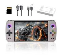 M27 Retro Video Gaming Console, Portable Handheld Game Console with Built-in 30000+ Retro Games 30+ Emulators, 7 Inch IPS Screen, 600*1024 Resolution, 3D Dual Joystick (128G, Gray)