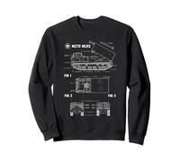 M270 Multiple Launch Rocket System MLRS Blueprint Sweatshirt