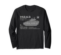 M2A3 Bradley Infantry Combat Vehicle Military Design Long Sleeve T-Shirt