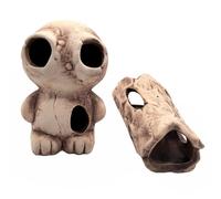 M2cbridge Aquarium Ceramic Cave Rock for Betta Shrimp Cichlid Fish Hideout Decor (Monster + Log)