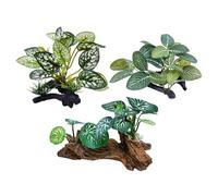 M2cbridge Artificial Fish Tank Plants Silk Aquarium Plant Aquatic Water Grass Foreground Decor (3PCS Green Grasses)