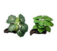 M2cbridge Artificial Fish Tank Plants Silk Aquarium Plastic Plant Aquatic Water Grass Foreground Decor(2PCS Small Green)