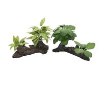 M2cbridge Artificial Fish Tank Plants Silk Aquarium Plastic Plant Aquatic Water Grass Foreground Decor(2PCS Big Green)