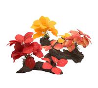 M2cbridge Artificial Fish Tank Plants Silk Aquarium Plastic Plant Aquatic Water Grass Foreground Decor(3PCS Big Colorful)