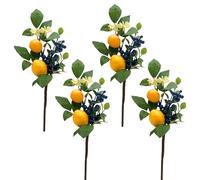 M2cbridge Artificial Lemon Blueberry Plants Branches for Kitchen Party Table Centerpiece Home Decorations (Lemon Blueberry Stems,4pcs)