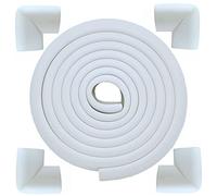 M2cbridge L Shape Extra Thick Furniture Table Edge Protectors Foam Baby Safety Bumper Guard (Off White(4m Edge + 4 Corners))