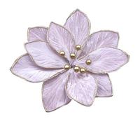 M2cbridge Large Christmas Poinsettia Foldable Christmas Flowers Floral Picks Stems Wedding Centerpiece,4PCS(Pink Velvet with Gold Border)