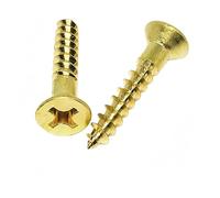 M2M2.5M3M4M6 Solid copper Brass cross countersunk wood flat head self-tapping screws pure brass wood screw Working Tool(M5x30mm 20pcs)