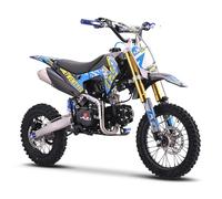 M2R Racing KXF125 120cc Blue Pit Bike 2025 Model - 14/12 Wheels - Mid-Size Off Road Dirt Bike for Teens - Hydraulic Suspension