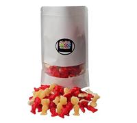 M2S Candy Land Christmas Elf Gummies, Red and Cream Colored, Caramel and Vanilla Flavoured, 800g Resealable Pouch, Holiday Theme Mixed Sweets