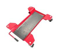 M2S Motorcycle Centre Stand Dolly, 350 kg Capacity, Red Steel with Diamond Plate Surface
