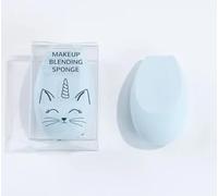 M2U NYC Super Soft Beauty Blender Sponge - For Smooth Application of All Liquid, Cream & Powdered Products - Washable & Latex-Free Foundation Sponge (Blue) (Blue - Cat)