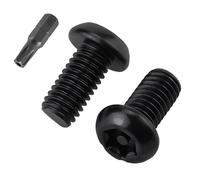 M3-0.5 x 8mm Torx Security Machine Screws Black, 304 Stainless Steel 18/8, Tamper Resistant, Button Head License Plate Screws, 200 pcs (Torx Bit Included)