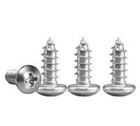 M3*16/ Phillips Pan Head Wood Screws 304 Stainless Steel Self-Tapping Screws for Wood Full Thread Woodworking fastener (100pcs)