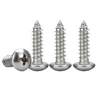 M3*30 Phillips Pan Head Wood Screws 304 Stainless Steel Self-Tapping Screws for Wood Full Thread Woodworking fastener (50pcs)