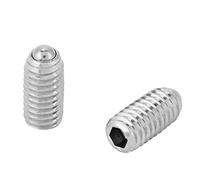 M3 304 Stainless Steel Spring Hex Socket Ball Point Grub Plunger Screw Set 20Pcs(M3*8MM)
