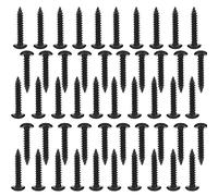 M3*35mm Black Self Tapping Screws, Phillips Pan Head Zinc Plating 304 Stainless Steel Screws, Fasteners Bolts for Plastic Wood Furniture and Drywall 50 Pcs